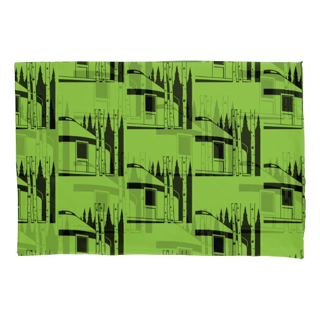 Yurt Living In Nature Pillow Case (Front-Left)