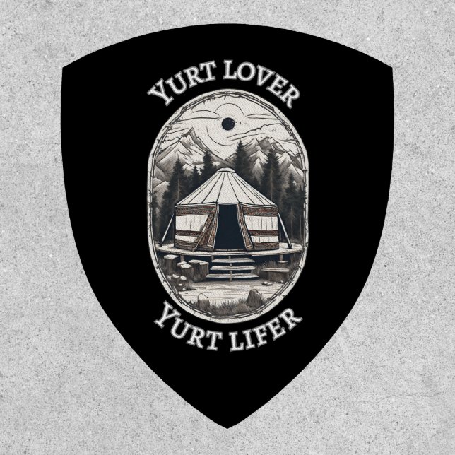 Yurt Lover Yurt Lifer Funny Yurt Tent  Patch (Front)