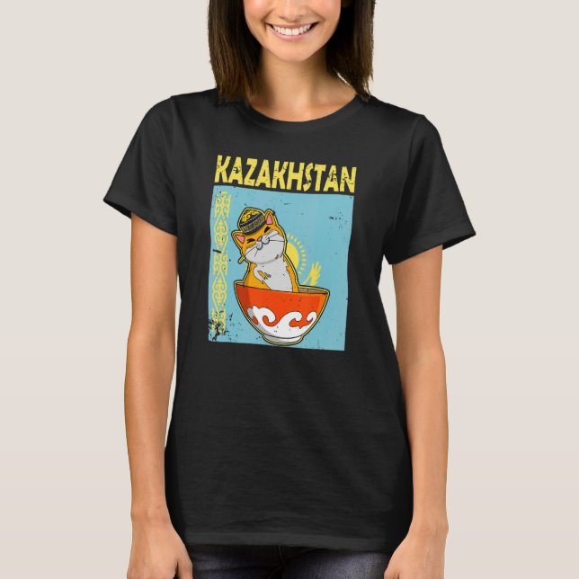 Yurt Republic of Kazakhstan Kazakhstan Kazakh flag T-Shirt (Front)