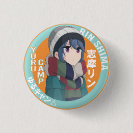 Yuru Camp Badge - Laid Back Camping Button