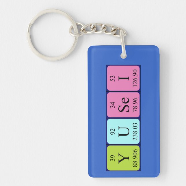 Yusei periodic table name keyring (Front)