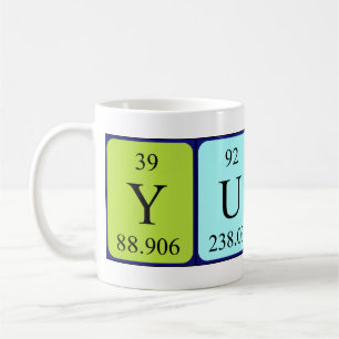 Yusei periodic table name mug