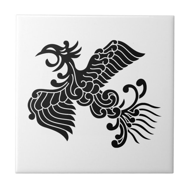 Yusoku Phoenix Ceramic Tile (Front)