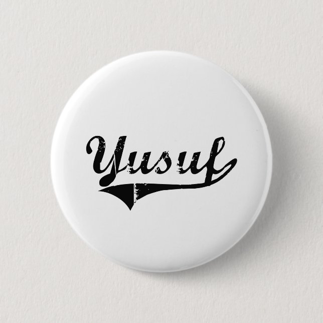 Yusuf Classic Style Name Button (Front)
