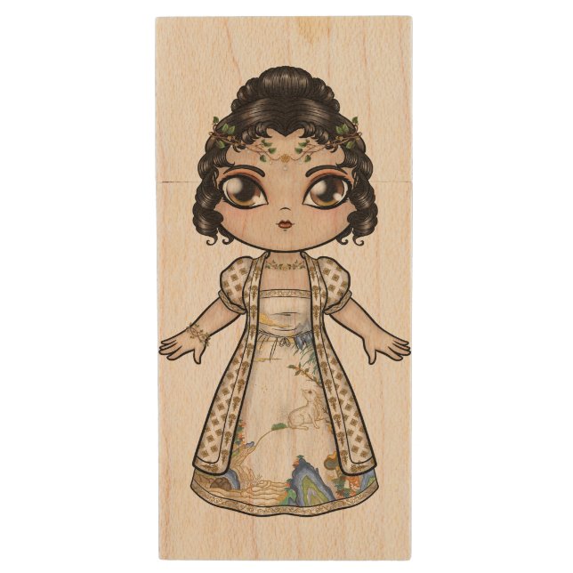 Yuta Wood Flash Drive (Front Vertical)