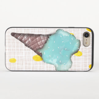 Yute white Mint ice cream YELLOW POLKA DOTS iPhone 8/7 Slider Case