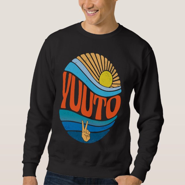 Yuuto  Vintage Sunset Yuuto Groovy Tie Dye Sweatshirt (Front)