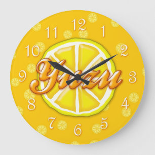 Yuzu Fruit Large Clock