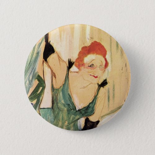 Yvette Guilbert Henri de Toulouse_Lautrec Pinback Button