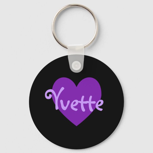 Yvette in Purple Keychain (Front)