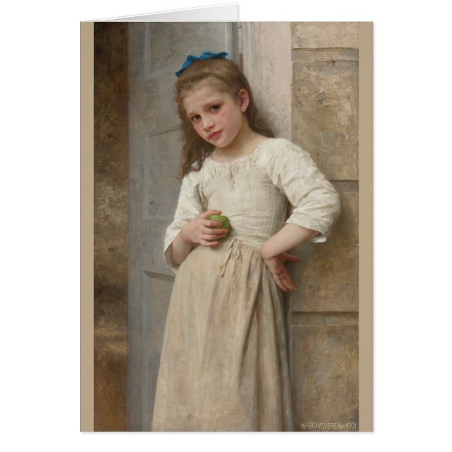 Yvonne on Doorstep William-Adolphe Bouguereau Cards (Front)