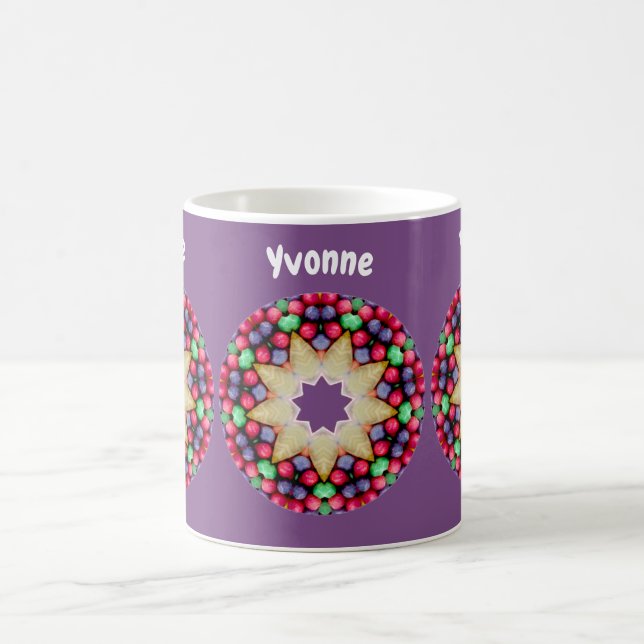 YVONNE ~ Personalized Easter Candy Pattern Coffee  Mug (Center)