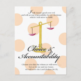 YW Value Card -Choice and Accountability