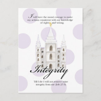 YW Value Card- Integrity Postcard