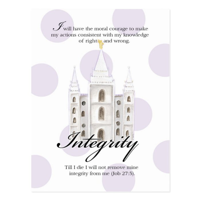 YW Value Card  Integrity Postcards