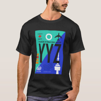 Yyz Airport Code Baggage Tag Toronto Canada T-Shirt