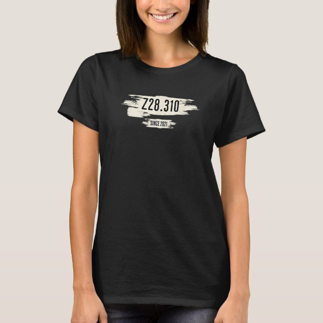 Z28 310 unvaccinated for COVID 19 code on paint st T-Shirt (Front)