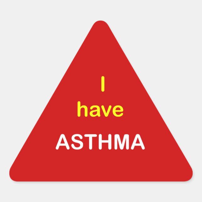 z3 - I have ASTHMA. Triangle Sticker (Front)