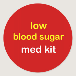 z7 - Low Blood Sugar KIT. Classic Round Sticker