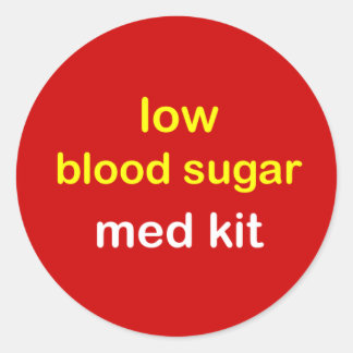 z7 - Low Blood Sugar KIT. Classic Round Sticker