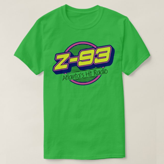 Z 93 Atlanta Hits Retro Defunct Radio Station T-Shirt (Design Front)