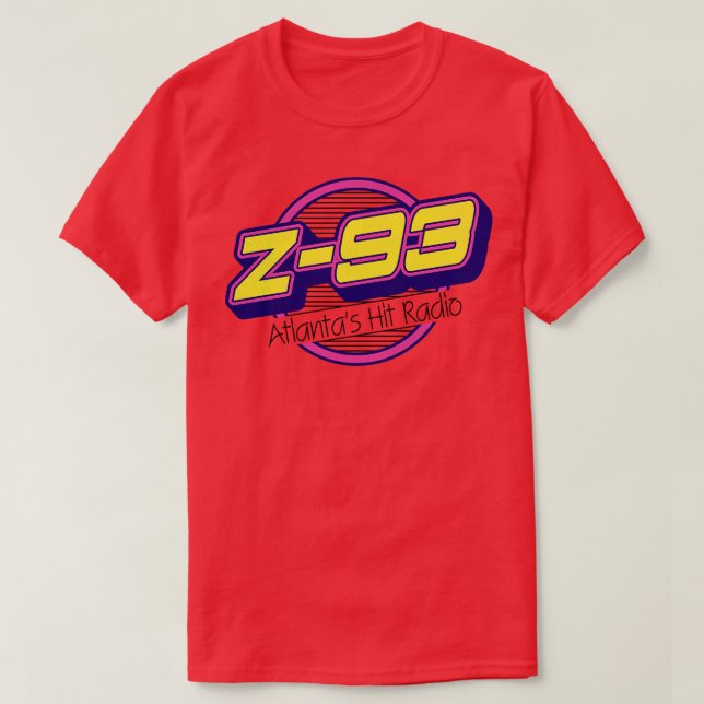 Z 93 Atlanta Hits Retro Defunct Radio Station T-Shirt (Design Front)