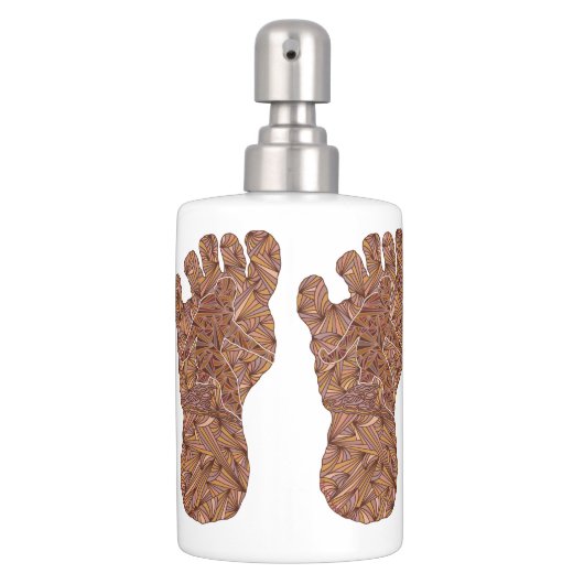 Z Bigfoot Sasquatch Track Cool Bathroom Decor Bath Set (Front)