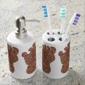 Z Bigfoot Sasquatch Track Cool Bathroom Decor Bath Set (Front)