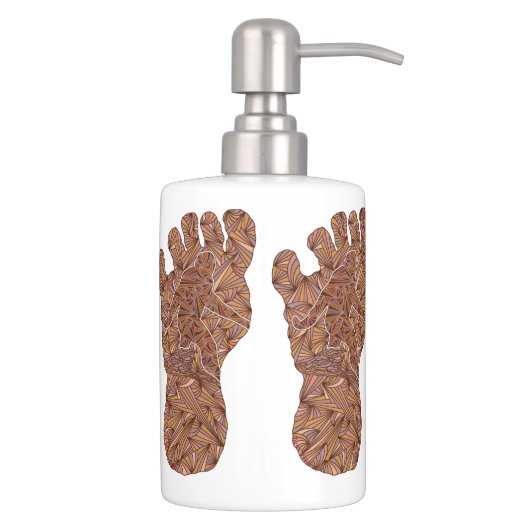 Z Bigfoot Sasquatch Track Cool Bathroom Decor Bath Set (Right)