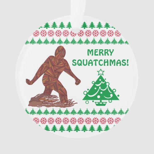 Z Bigfoot Walking Sasquatch Funny Christmas Cute Ornament
