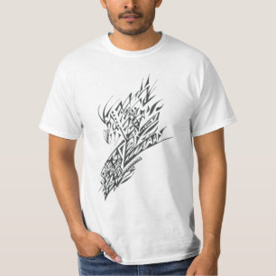 Z Black White Abstract Tribal Tattoo Art T-Shirt