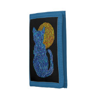 Women's Short Trifold Animal Print Wallet(Blue)
