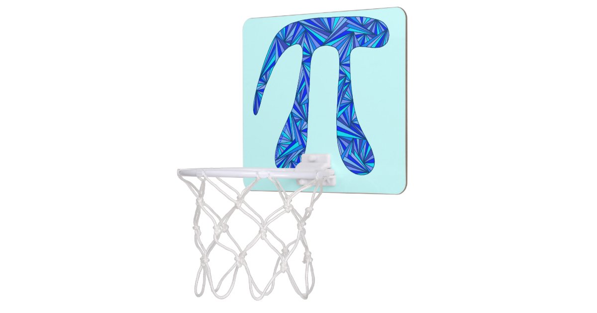 Z Blue Pi Symbol Math Geek Nerd Fun Office Games Mini Basketball