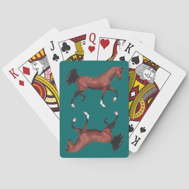 Z Brown Bay Horse Pony Lover Poker Cards (Back)