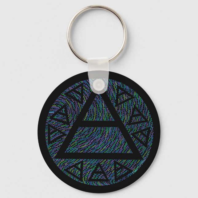 Z Colorful New Age Platos Air Sign Triad Keychain (Front)