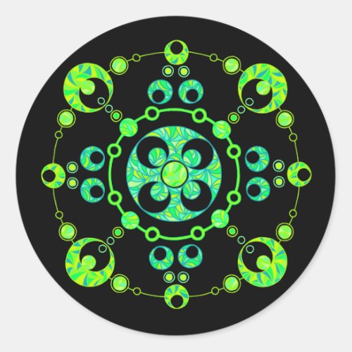 Z Cool Crop Circle Green Art Stickers