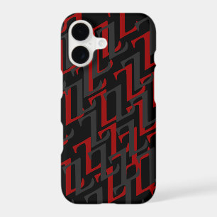 Z create your own initial pattern iPhone 17 case