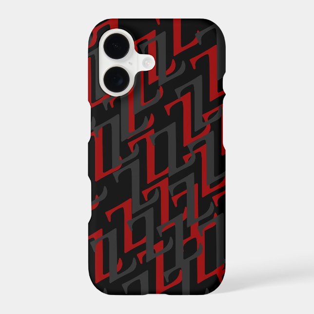 Z create your own initial pattern iphone case (Back)