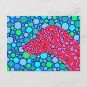 Z Cute Dalmatian Pop Art Postcard