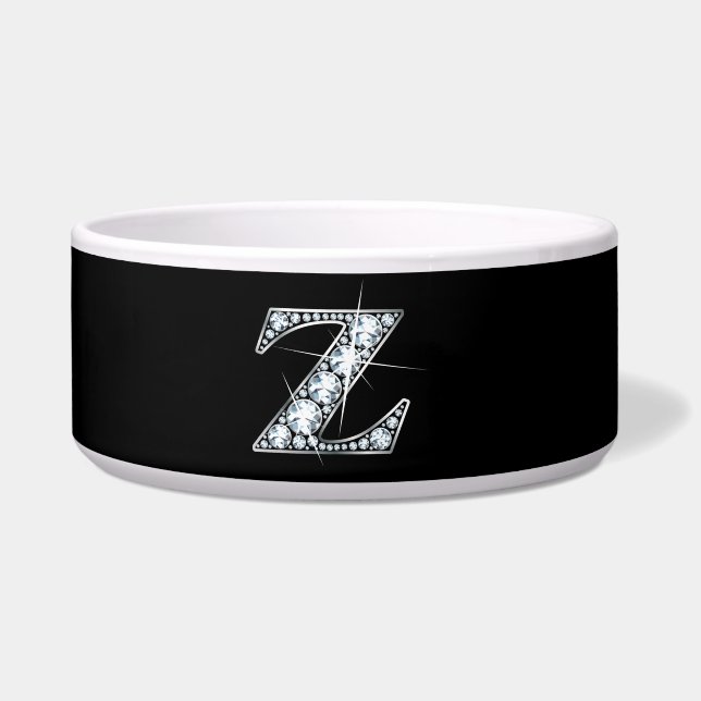 Z "Diamond Bling" Pet Bowl (Front)