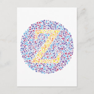 “Z” Eye Test Letter Postcard