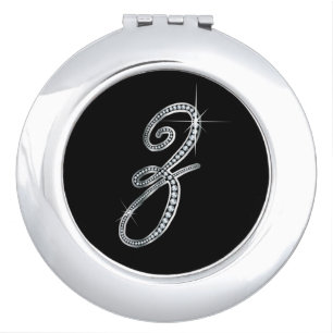Z Faux-"Diamond Bling" Pill Case Mirror For Makeup