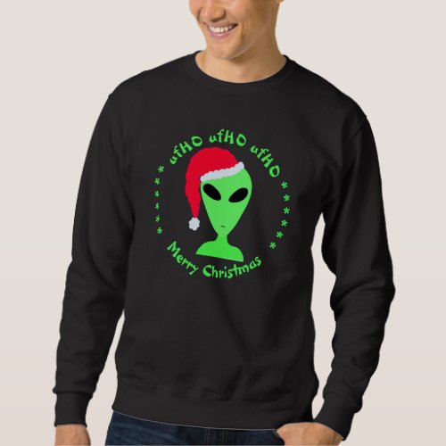 Z Fun Alien Santa Geek Humor Comical Funny LGM Sweatshirt