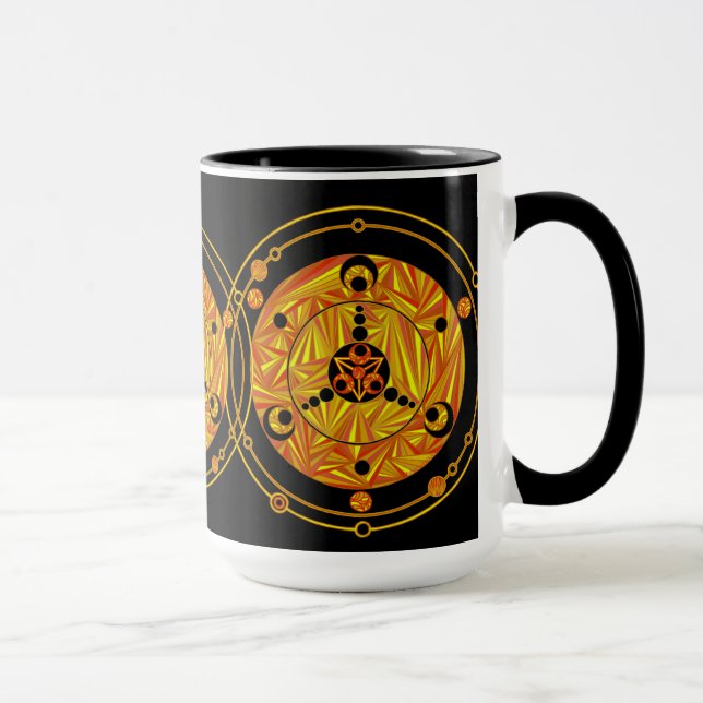 Z Fun Crop Circle Alien Art SciFi Geek Drinkware Mug (Right)
