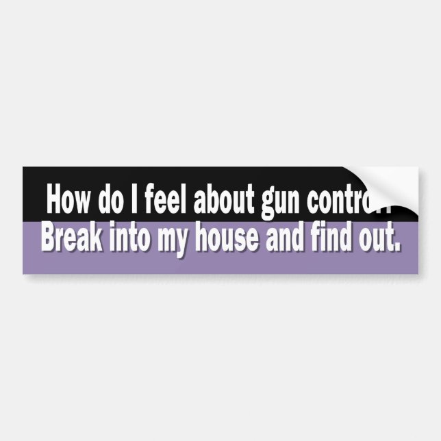 Z_gun_control Bumper Sticker (Front)
