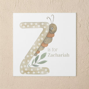 Z is for Custom Name Animal Letter Art