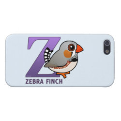 Z is for Zebra Finch Case Savvy iPhone 5 Matte Finish Case