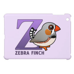 Z is for Zebra Finch Case Savvy iPad Mini Finish Case