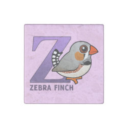 Z is for Zebra Finch Stone Magnet Marble Magnet