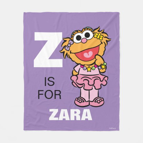 Z is for Zoe  Add Your Name Fleece Blanket